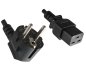 Preview: Cable de red CEE 7/7 90° a C19, 1,5 mm², VDE, negro, longitud 5,00 m